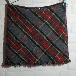 XL plaid wool blend skirt Sanctuary
